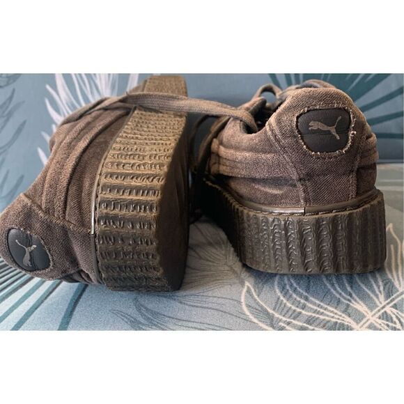 Puma Fenty By Rihanna Creeper gray Velvet SNEAKER GYM SHOES sz 7.5 - Picture 7 of 8